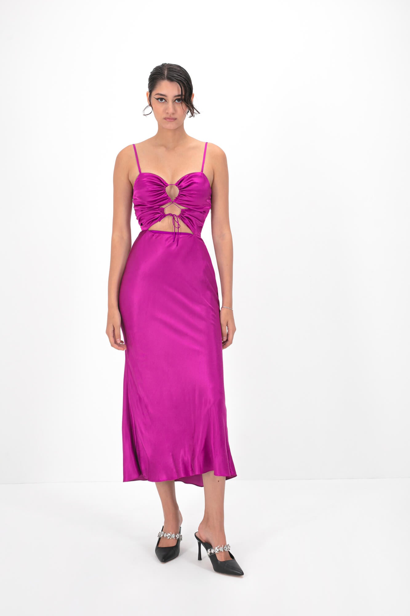 Model in Cassiopeia dress front view