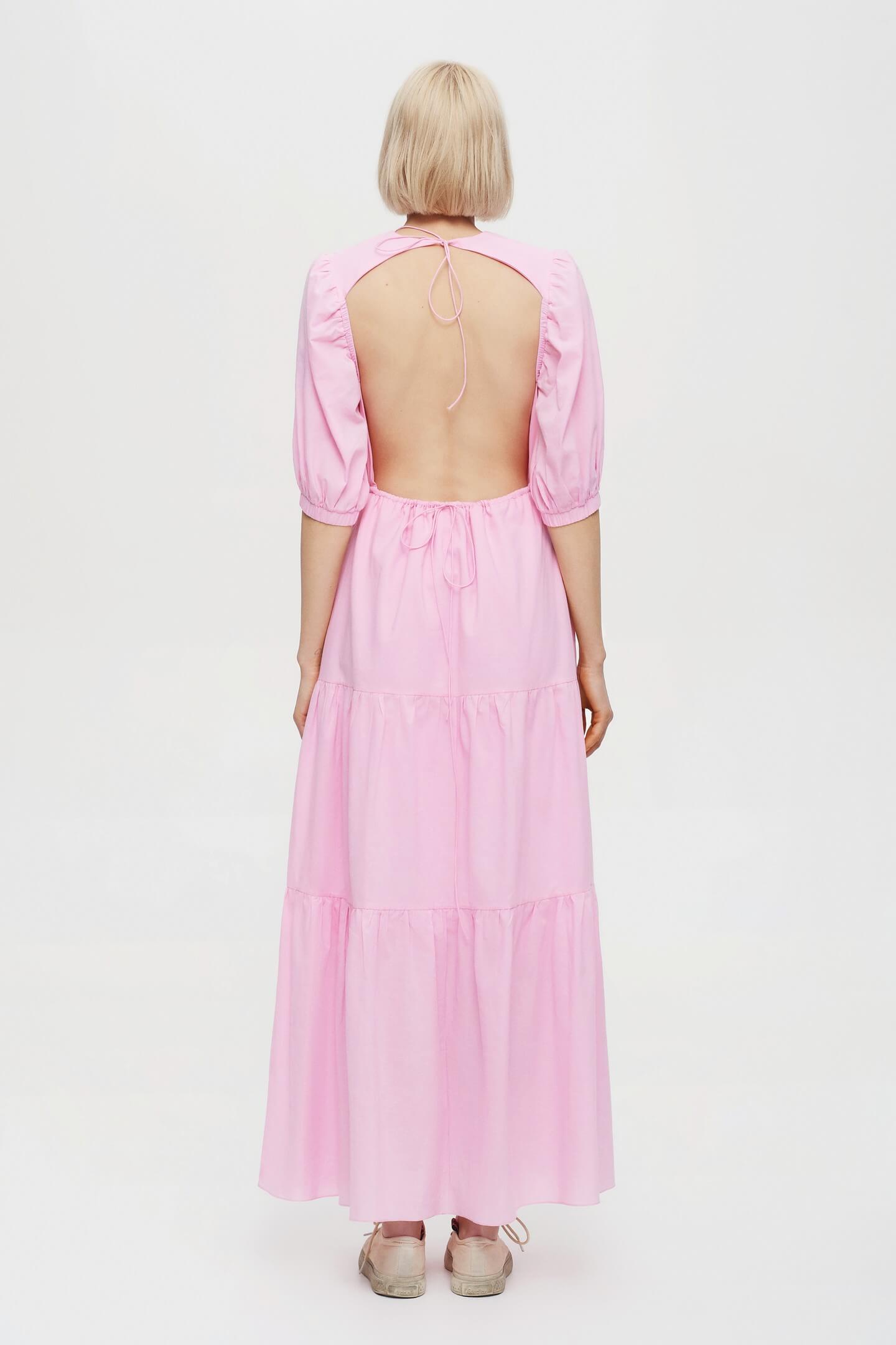 Model in Eyes Full of Light dress back view