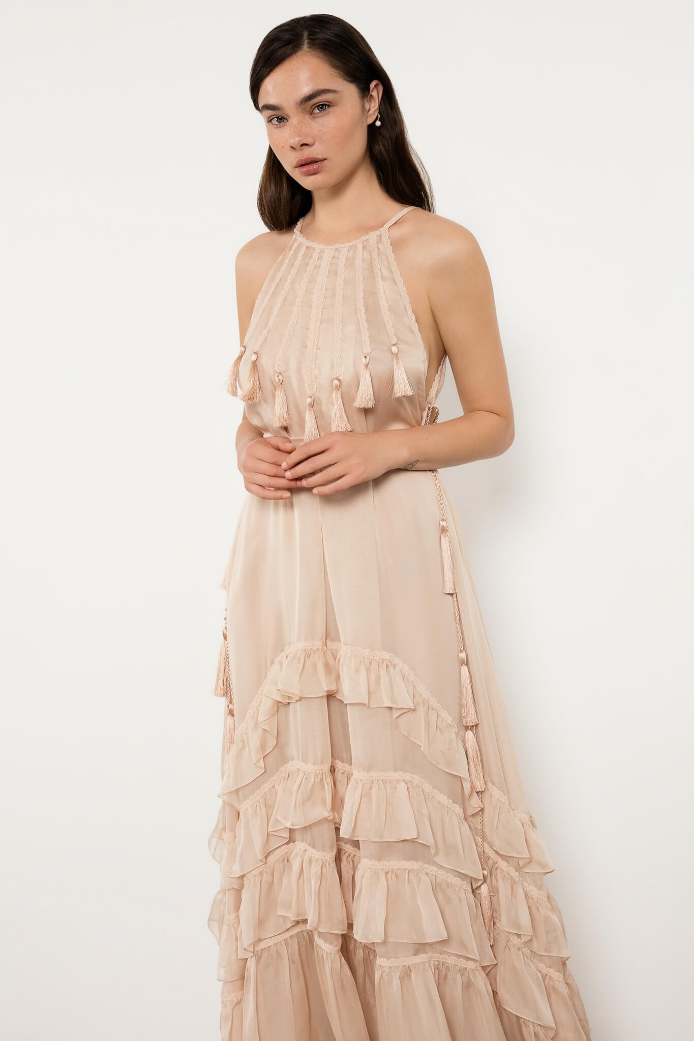 Model in LA dress front view