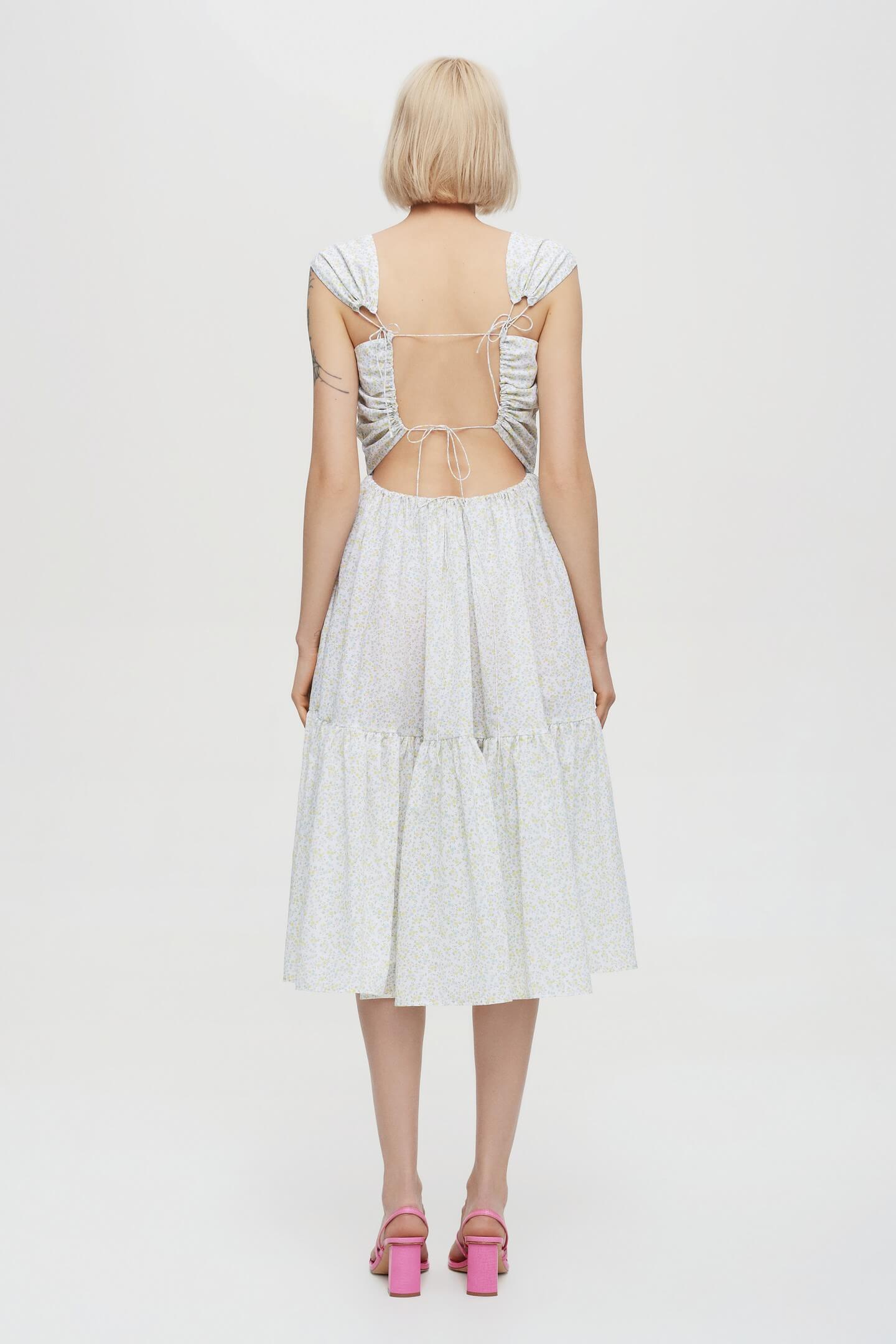 Model in Song of the Winds dress back view